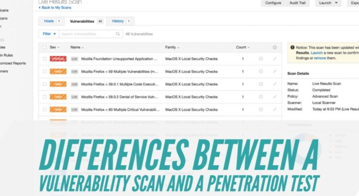 Differences Between a Vulnerability Scan and a Penetration Test